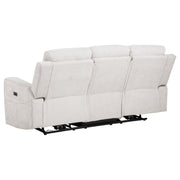 Kennett Chenille Upholstered Power Reclining Sofa Ivory - 610151P