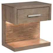 Kenora 1-drawer Nightstand Bedside Table Barley Brown - 224852