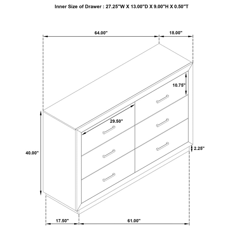 Kenora 4-piece Queen Bedroom Set Barley Brown - 224850Q-S4