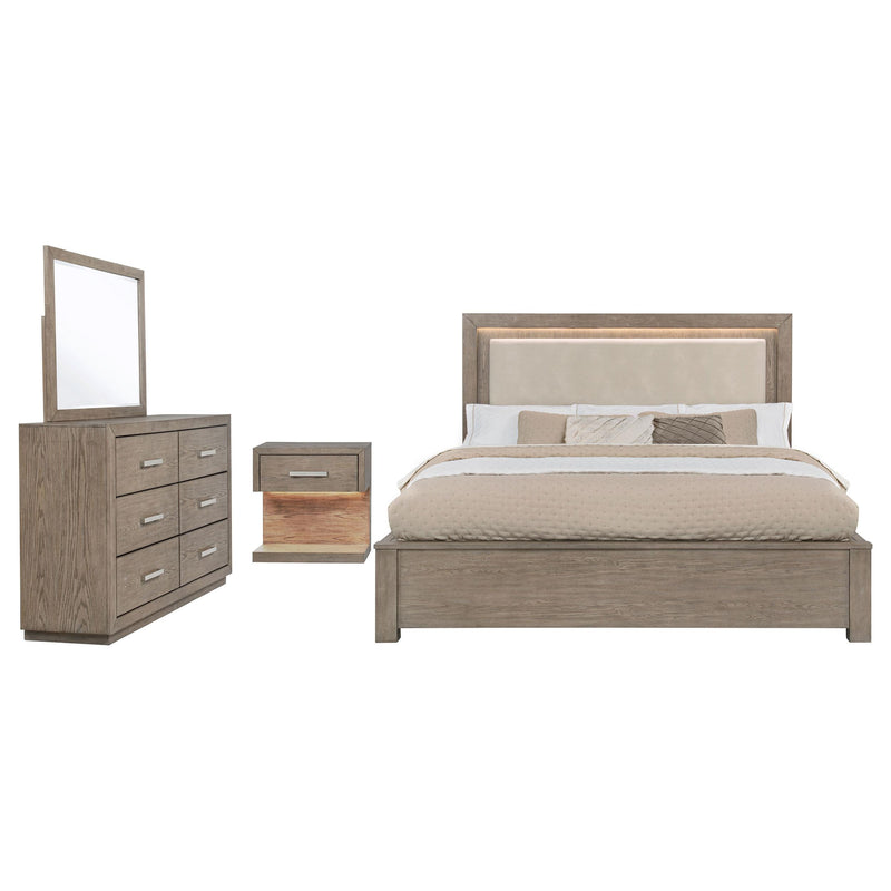 Kenora 4-piece Queen Bedroom Set Barley Brown - 224850Q-S4