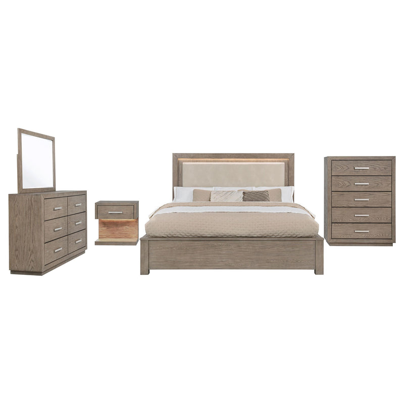 Kenora 5-piece Eastern King Bedroom Set Barley Brown - 224850KE-S5