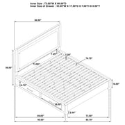 Kenora 56-inch California King LED Storage Bed Barley Brown - 224850KW