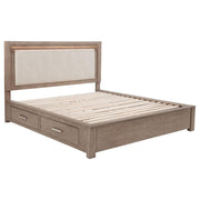 Kenora 56-inch California King LED Storage Bed Barley Brown - 224850KW