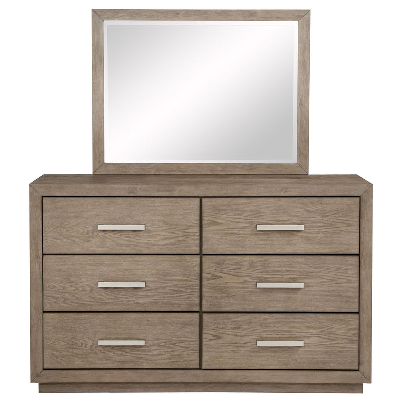 Kenora 6-drawer Dresser and Mirror Barley Brown - 224853M