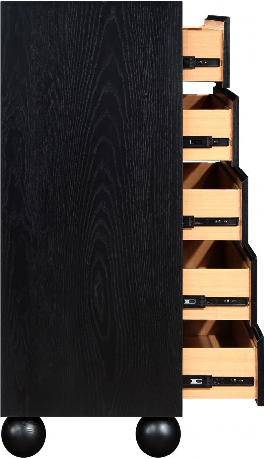 Kent Ash Wood Chest in Black - KentBlack-CH
