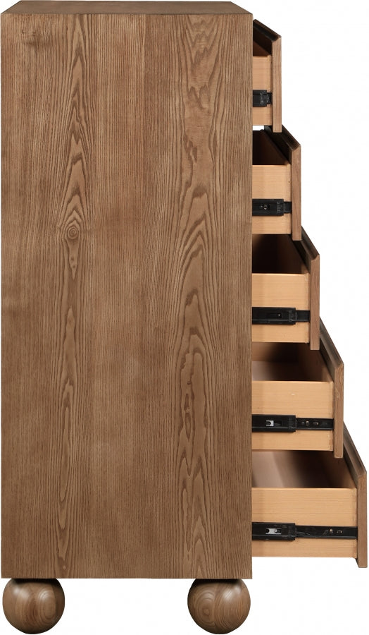 Kent Ash Wood Chest in Brown - KentWalnut-CH