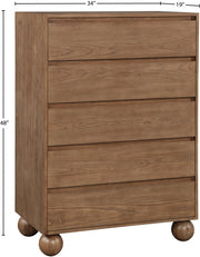 Kent Ash Wood Chest in Brown - KentWalnut-CH