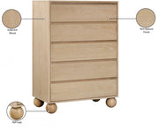 Kent Ash Wood Chest in Natural - KentNatural-CH