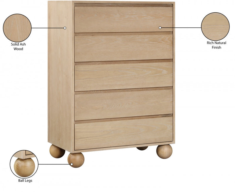 Kent Ash Wood Chest in Natural - KentNatural-CH