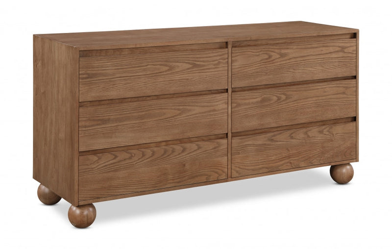 Kent Ash Wood Dresser in Brown - KentWalnut-D