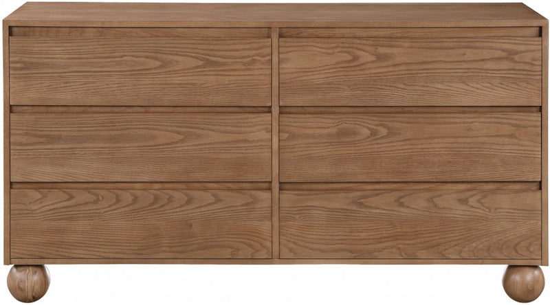 Kent Ash Wood Dresser in Brown - KentWalnut-D