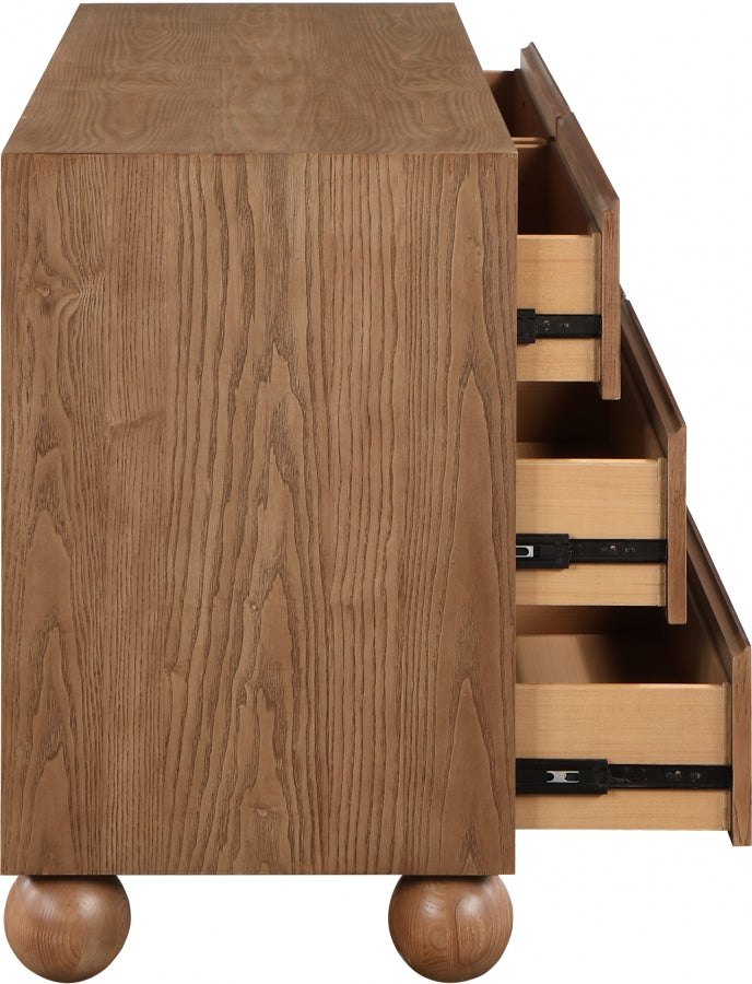 Kent Ash Wood Dresser in Brown - KentWalnut-D