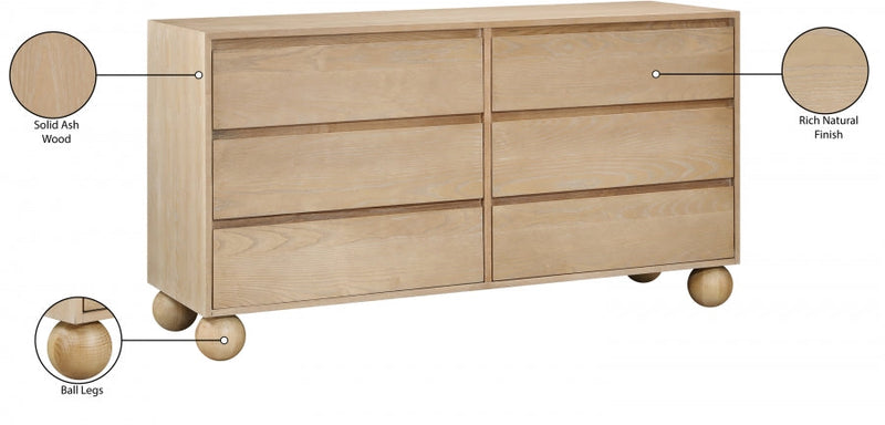 Kent Ash Wood Dresser in Natural - KentNatural-D
