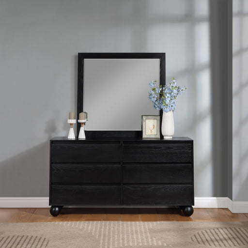 Kent Ash Wood Mirror in Black - KentBlack-M