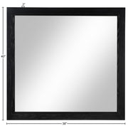 Kent Ash Wood Mirror in Black - KentBlack-M