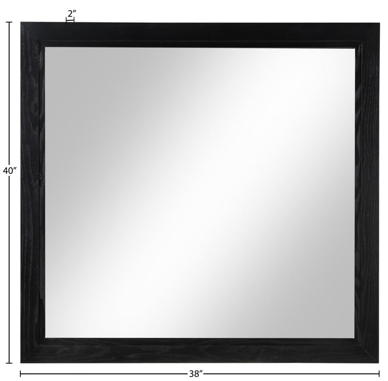 Kent Ash Wood Mirror in Black - KentBlack-M