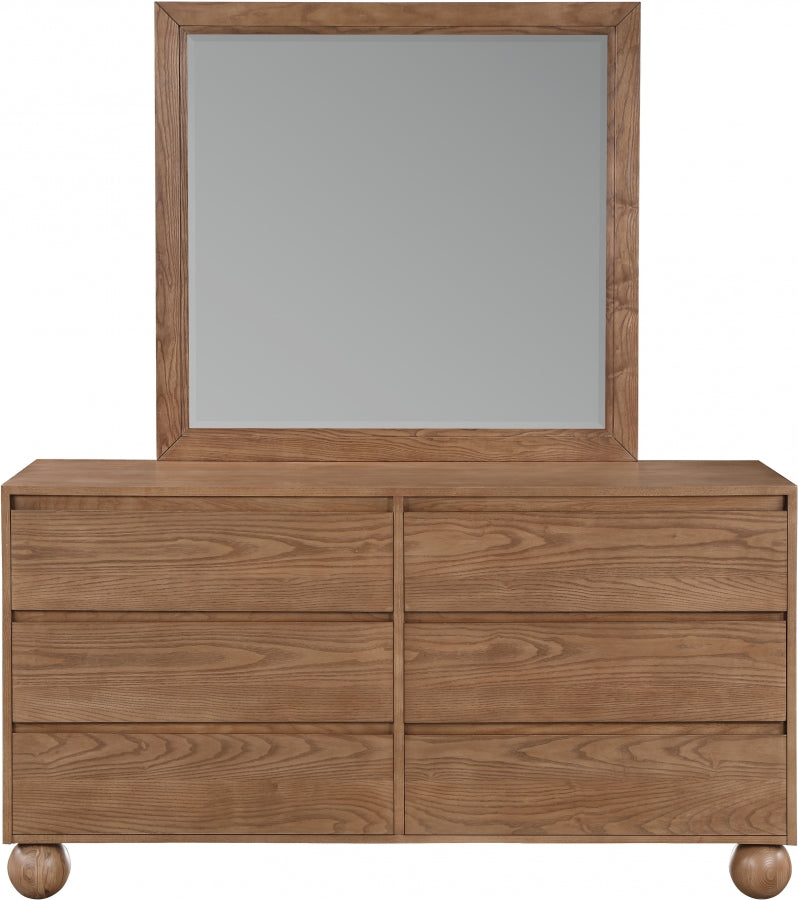 Kent Ash Wood Mirror in Brown - KentWalnut-M