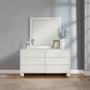 Kent Ash Wood Mirror in Cream - KentCream-M