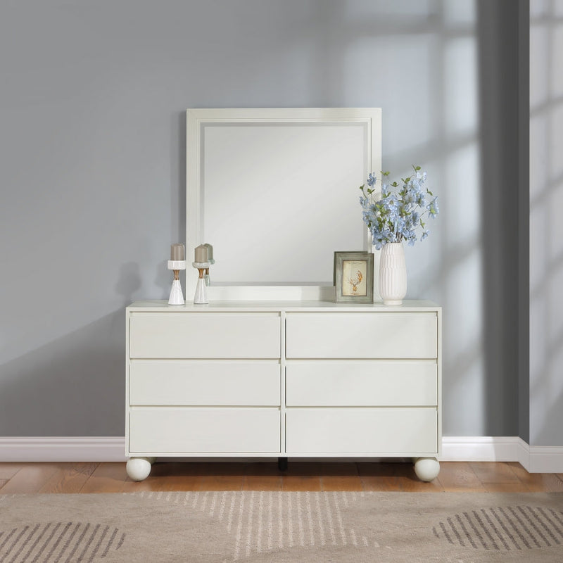 Kent Ash Wood Mirror in Cream - KentCream-M