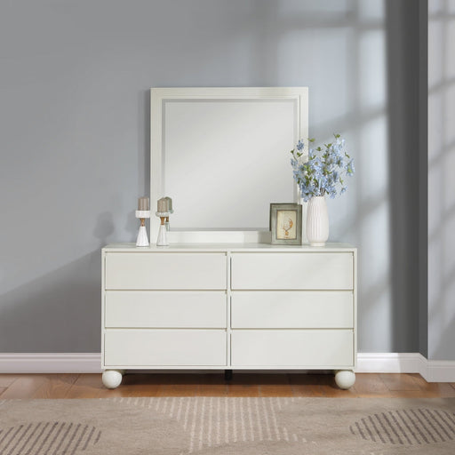 Kent Ash Wood Mirror in Cream - KentCream-M