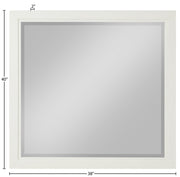 Kent Ash Wood Mirror in Cream - KentCream-M
