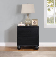 Kent Ash Wood Nightstand in Black - KentBlack-NS