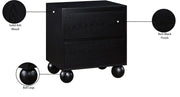Kent Ash Wood Nightstand in Black - KentBlack-NS