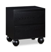 Kent Ash Wood Nightstand in Black - KentBlack-NS