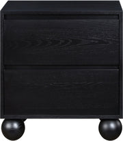 Kent Ash Wood Nightstand in Black - KentBlack-NS