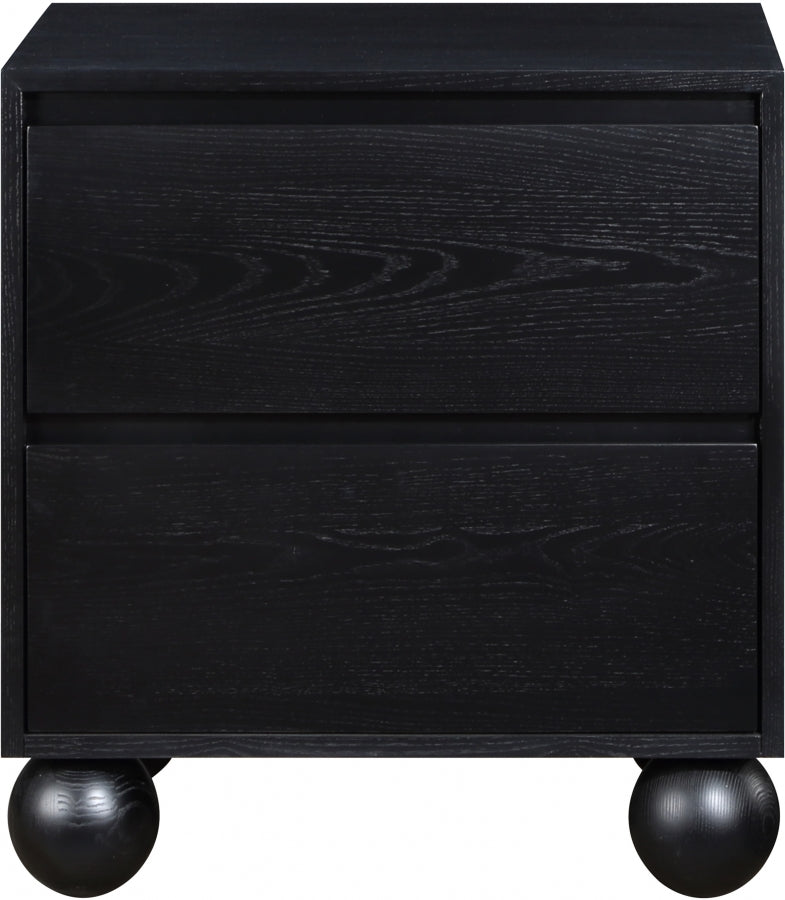 Kent Ash Wood Nightstand in Black - KentBlack-NS
