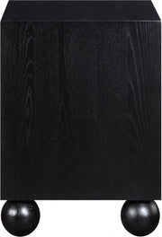Kent Ash Wood Nightstand in Black - KentBlack-NS