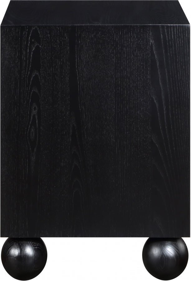Kent Ash Wood Nightstand in Black - KentBlack-NS