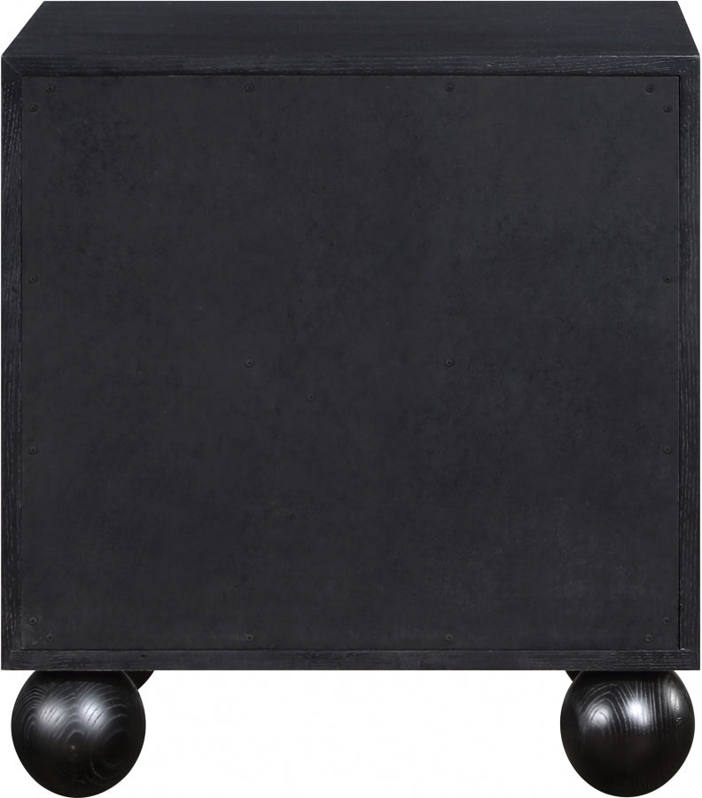 Kent Ash Wood Nightstand in Black - KentBlack-NS