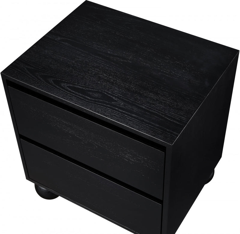 Kent Ash Wood Nightstand in Black - KentBlack-NS