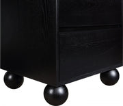 Kent Ash Wood Nightstand in Black - KentBlack-NS