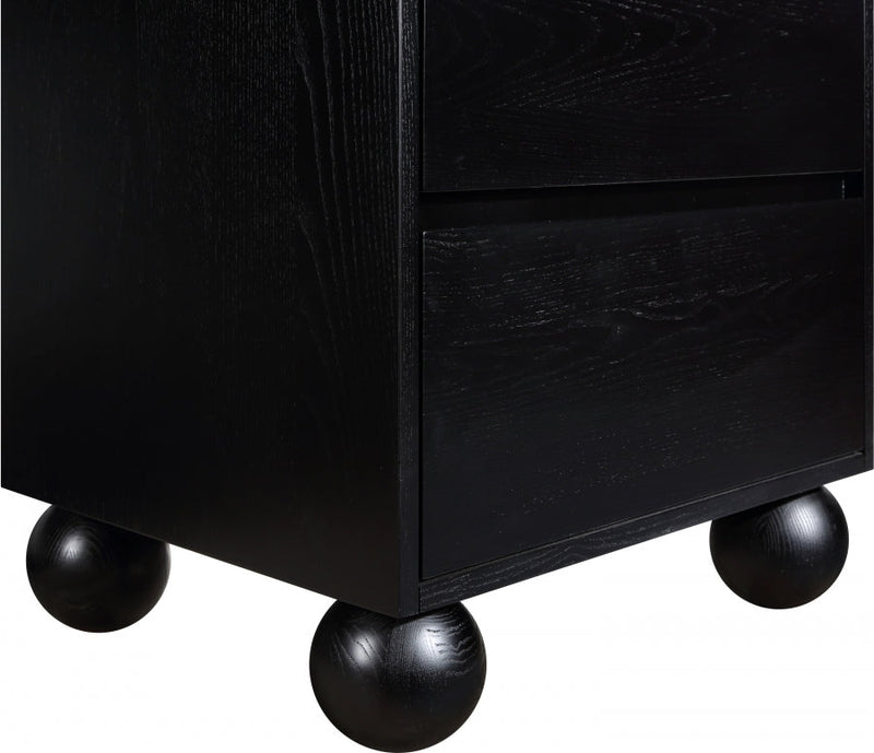 Kent Ash Wood Nightstand in Black - KentBlack-NS