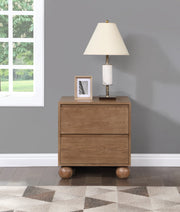Kent Ash Wood Nightstand in Brown - KentWalnut-NS