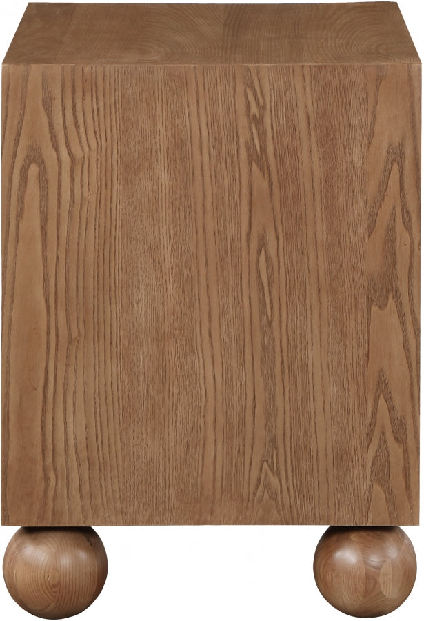 Kent Ash Wood Nightstand in Brown - KentWalnut-NS