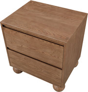 Kent Ash Wood Nightstand in Brown - KentWalnut-NS