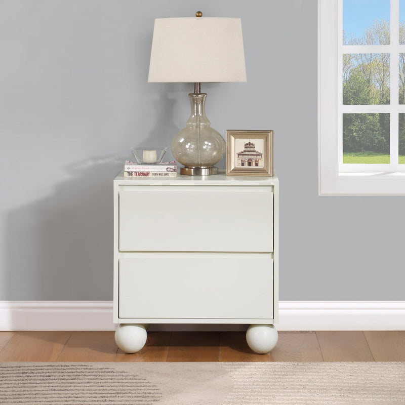 Kent Ash Wood Nightstand in Cream - KentCream-NS
