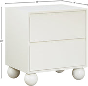 Kent Ash Wood Nightstand in Cream - KentCream-NS