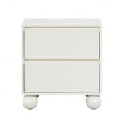 Kent Ash Wood Nightstand in Cream - KentCream-NS