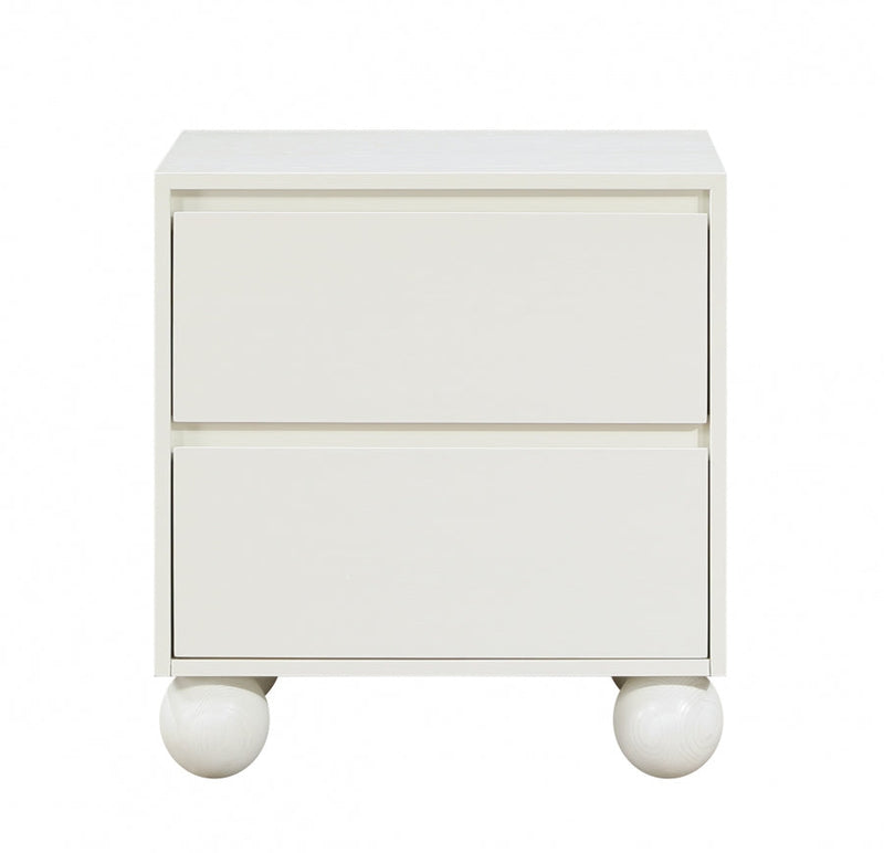 Kent Ash Wood Nightstand in Cream - KentCream-NS