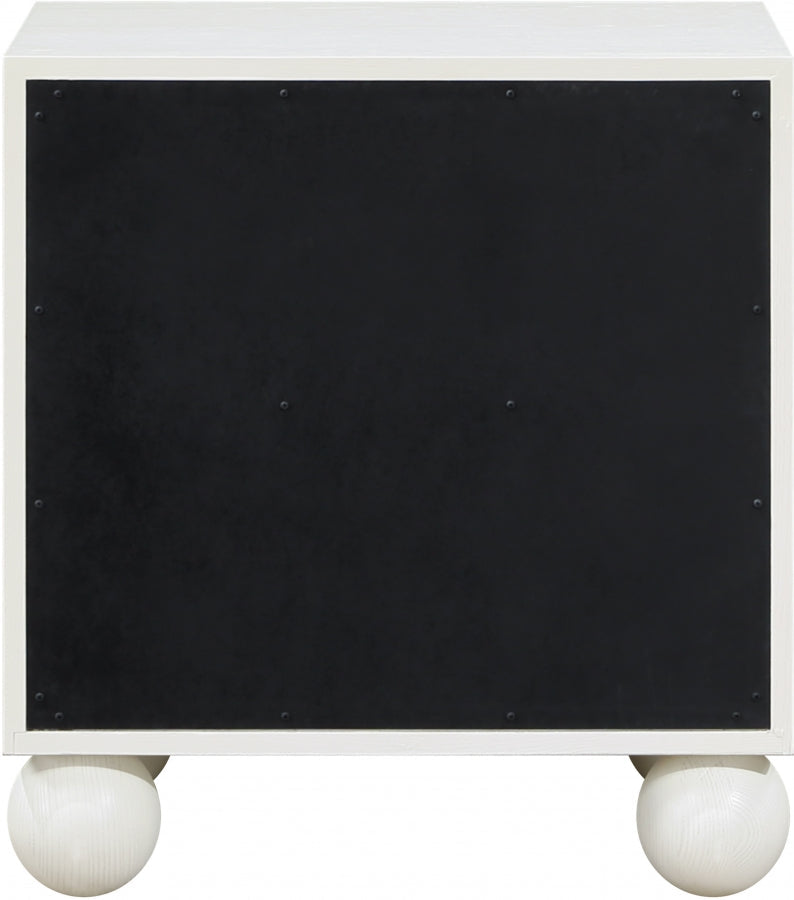Kent Ash Wood Nightstand in Cream - KentCream-NS