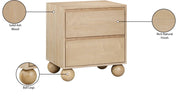 Kent Ash Wood Nightstand in Natural - KentNatural-NS