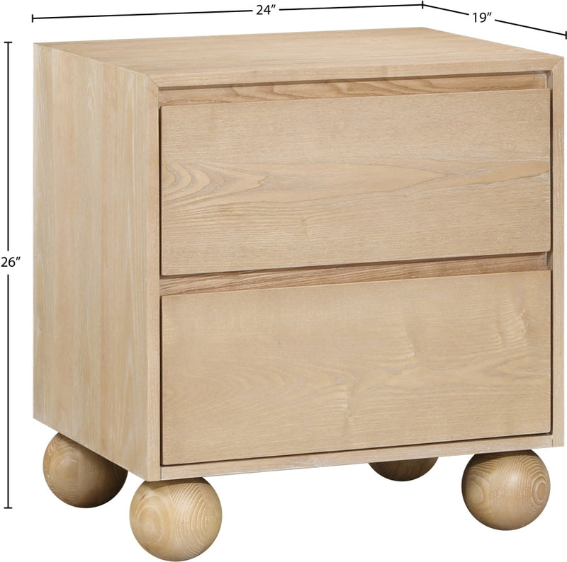 Kent Ash Wood Nightstand in Natural - KentNatural-NS