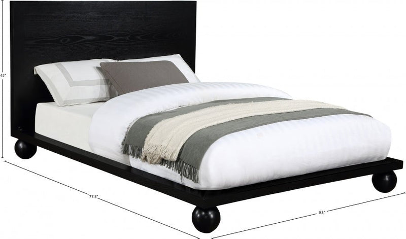 Kent King Bed (3 Boxes) Black - Gate FurnitureKing Bed