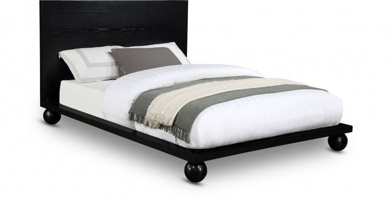 Kent Queen Bed (3 Boxes) Black - Gate FurnitureQueen Bed