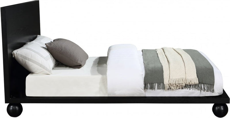 Kent Queen Bed (3 Boxes) Black - Gate FurnitureQueen Bed