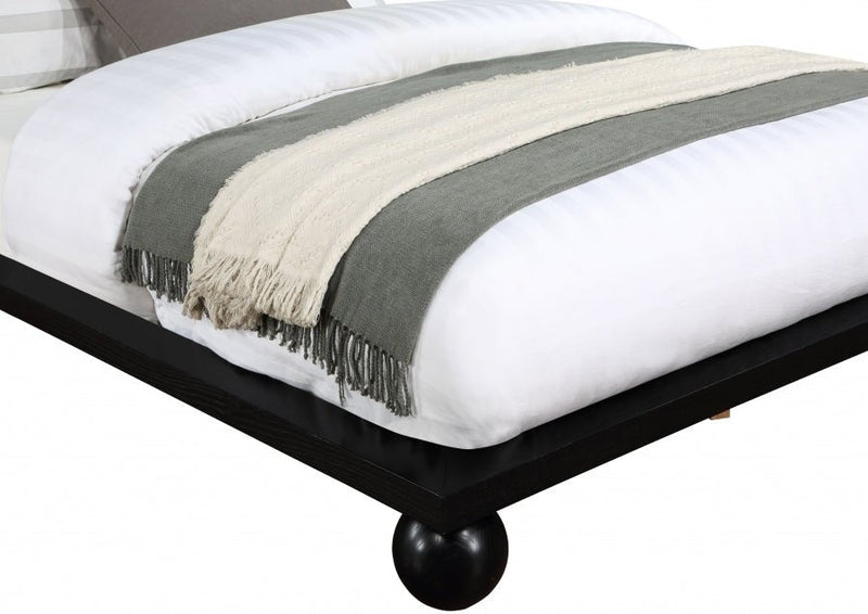 Kent Queen Bed (3 Boxes) Black - Gate FurnitureQueen Bed